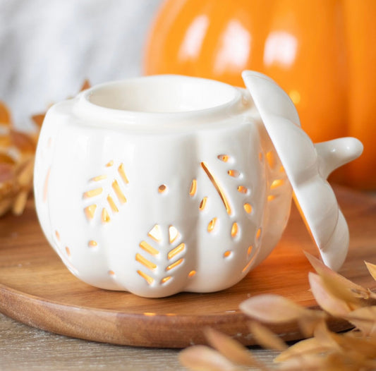 OFF WHITE AUTUMN LEAVES PUMPKIN OIL BURNER