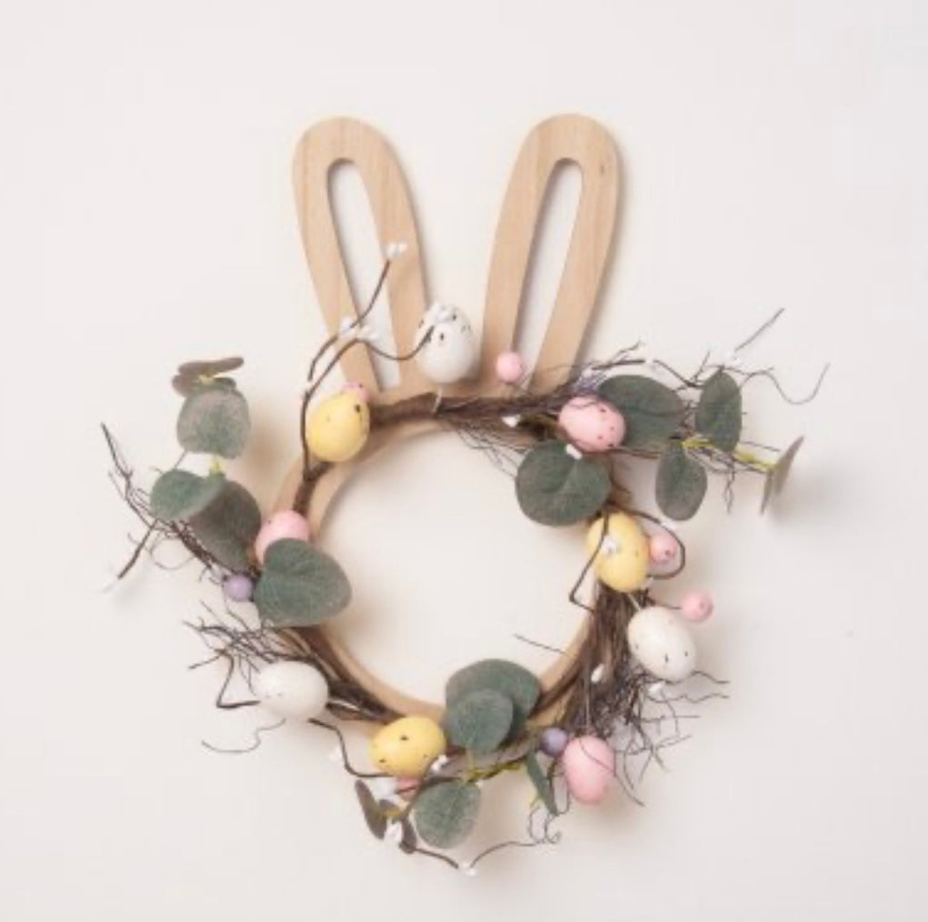 EASTER RABBIT WREATH 29CM