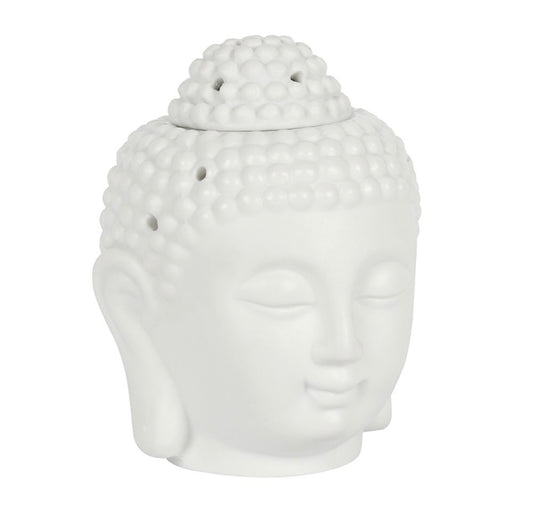 MATTE WHITE BUDDHA HEAD OIL BURNER