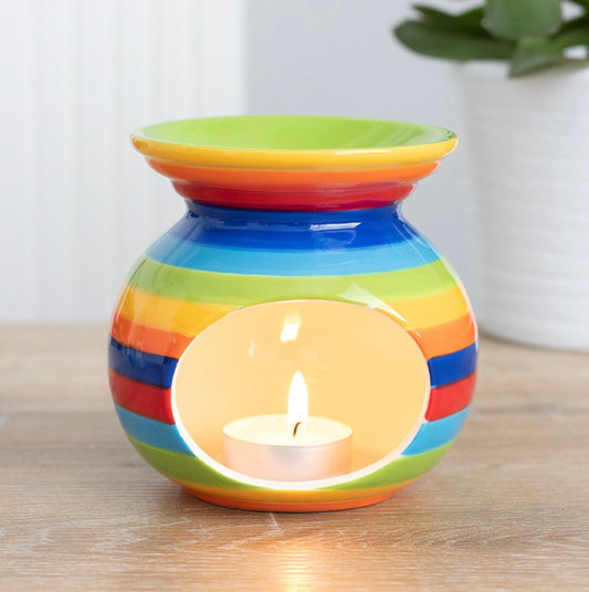 RAINBOW STRIPE OIL & WAX BURNER