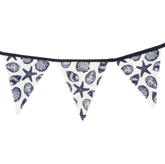 COASTAL CHARM ALL OVER SEASHELL FABRIC BUNTING