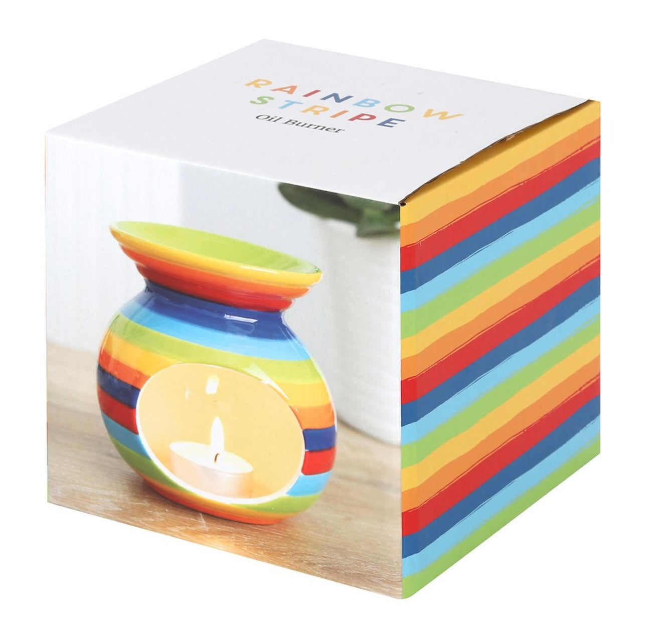 RAINBOW STRIPE OIL & WAX BURNER