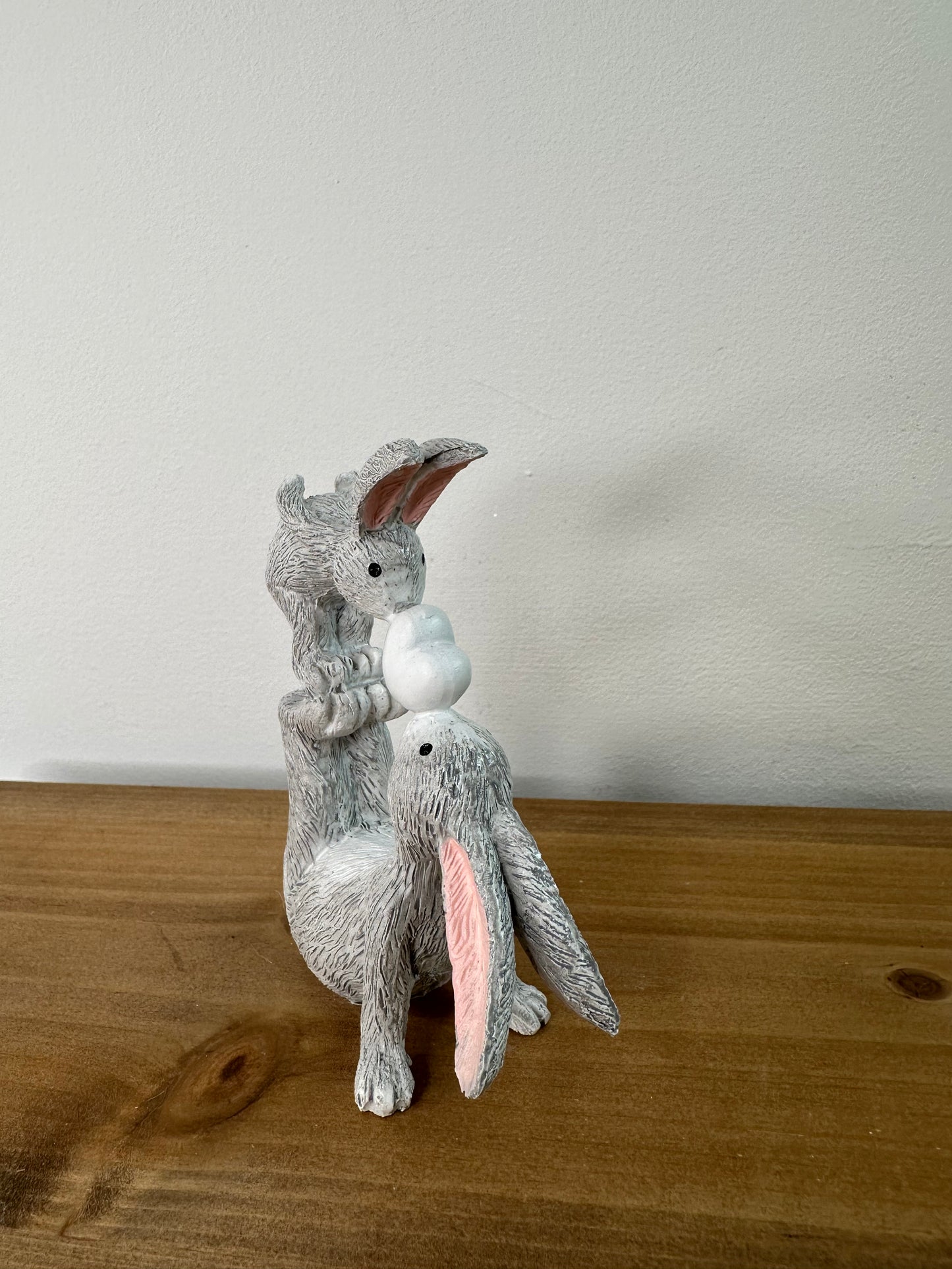 4 Charming Grey Rabbits Bunnies