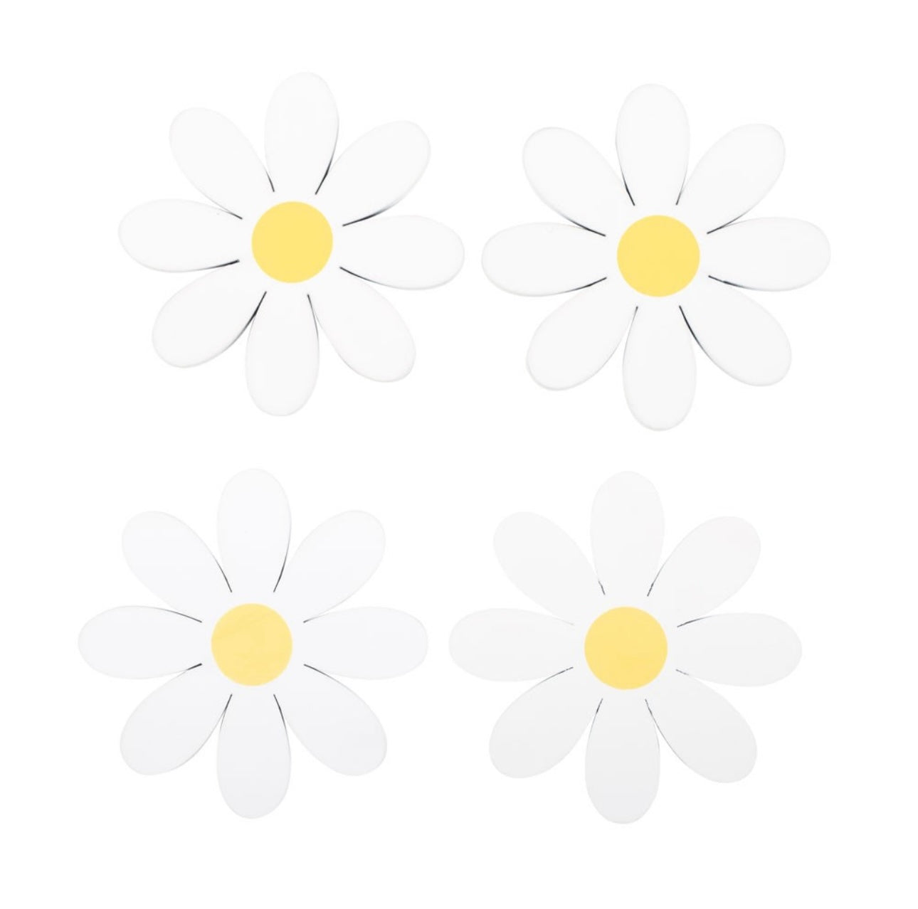 SET OF 4 DAISY SHAPED COASTERS