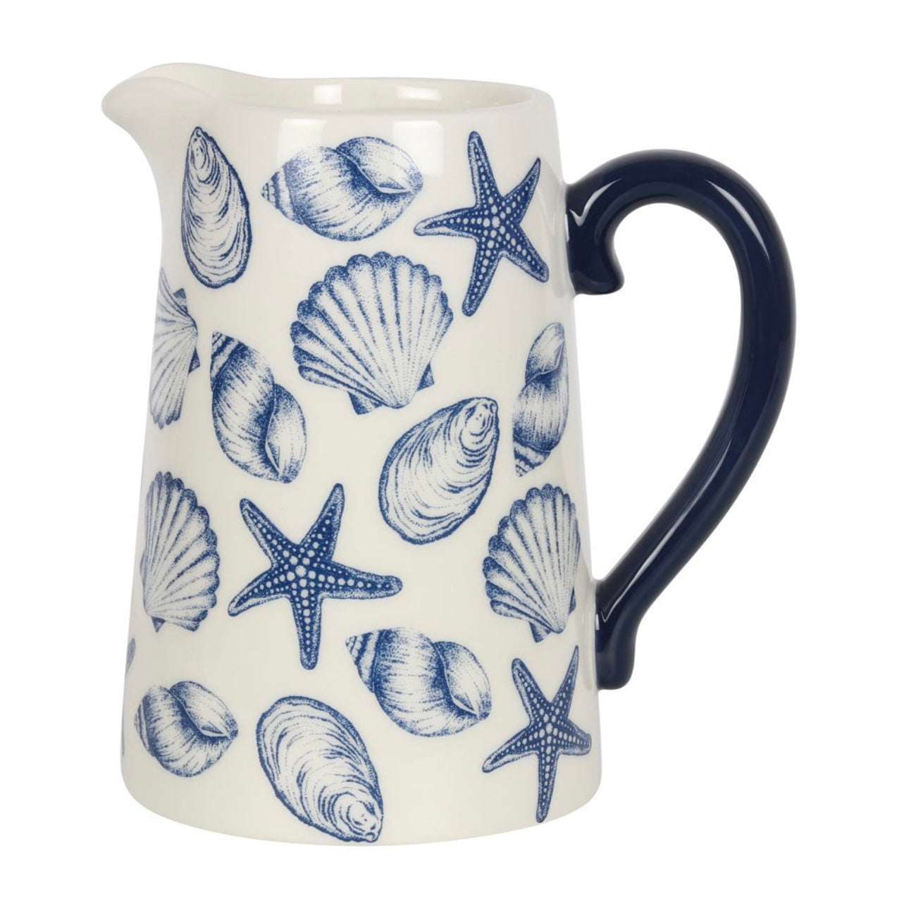 SEASHELL CERAMIC FLOWER JUG