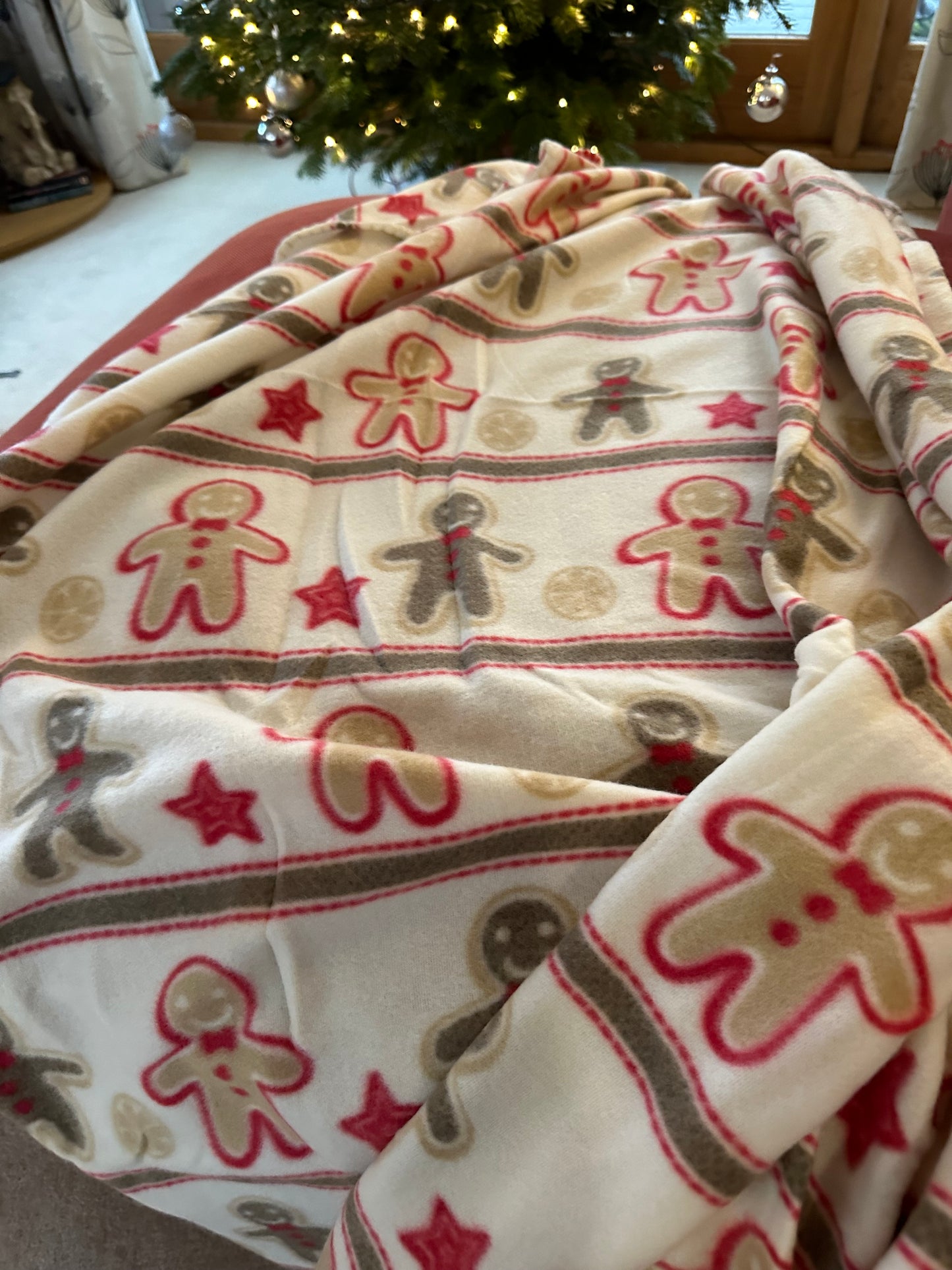 Gingerbread Man Fleece Throw 150cm