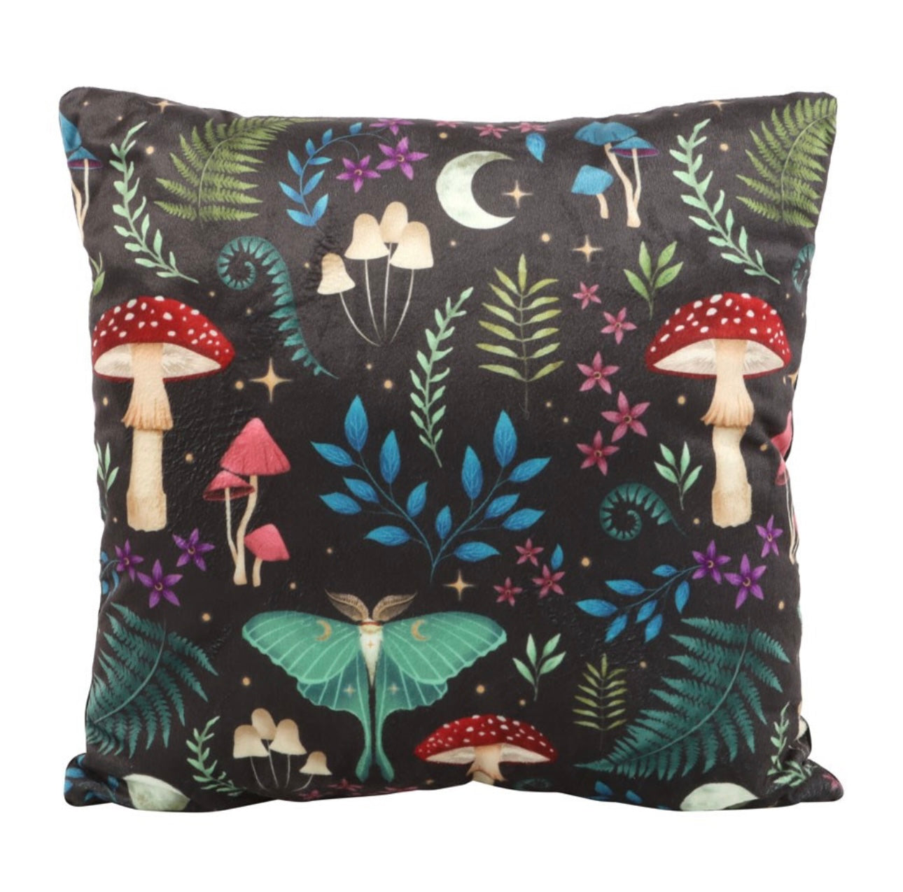 35CM SQUARE DARK FOREST PRINT CUSHION