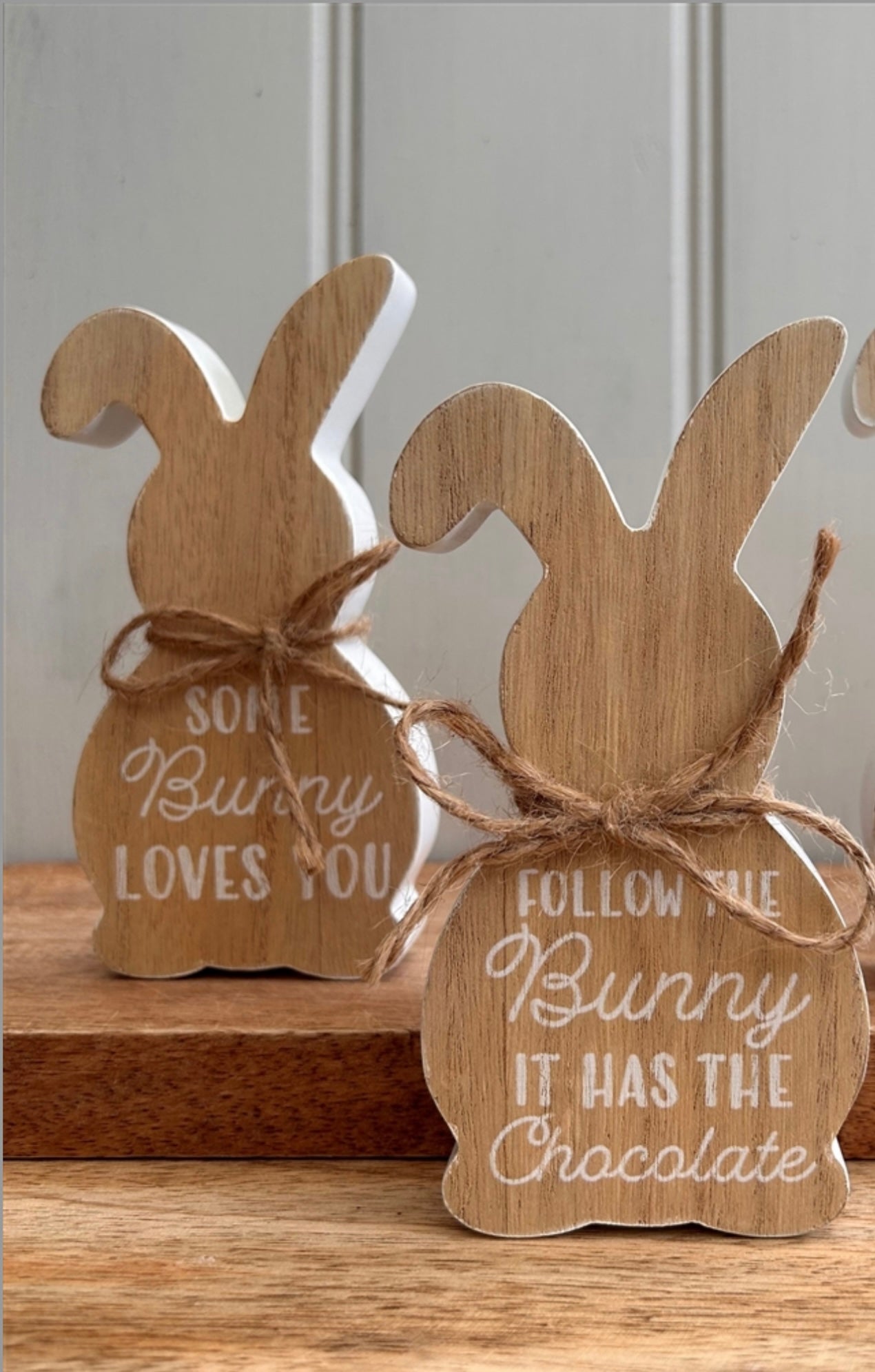 Trio Of Rabbit Plaques with Assorted Sayings