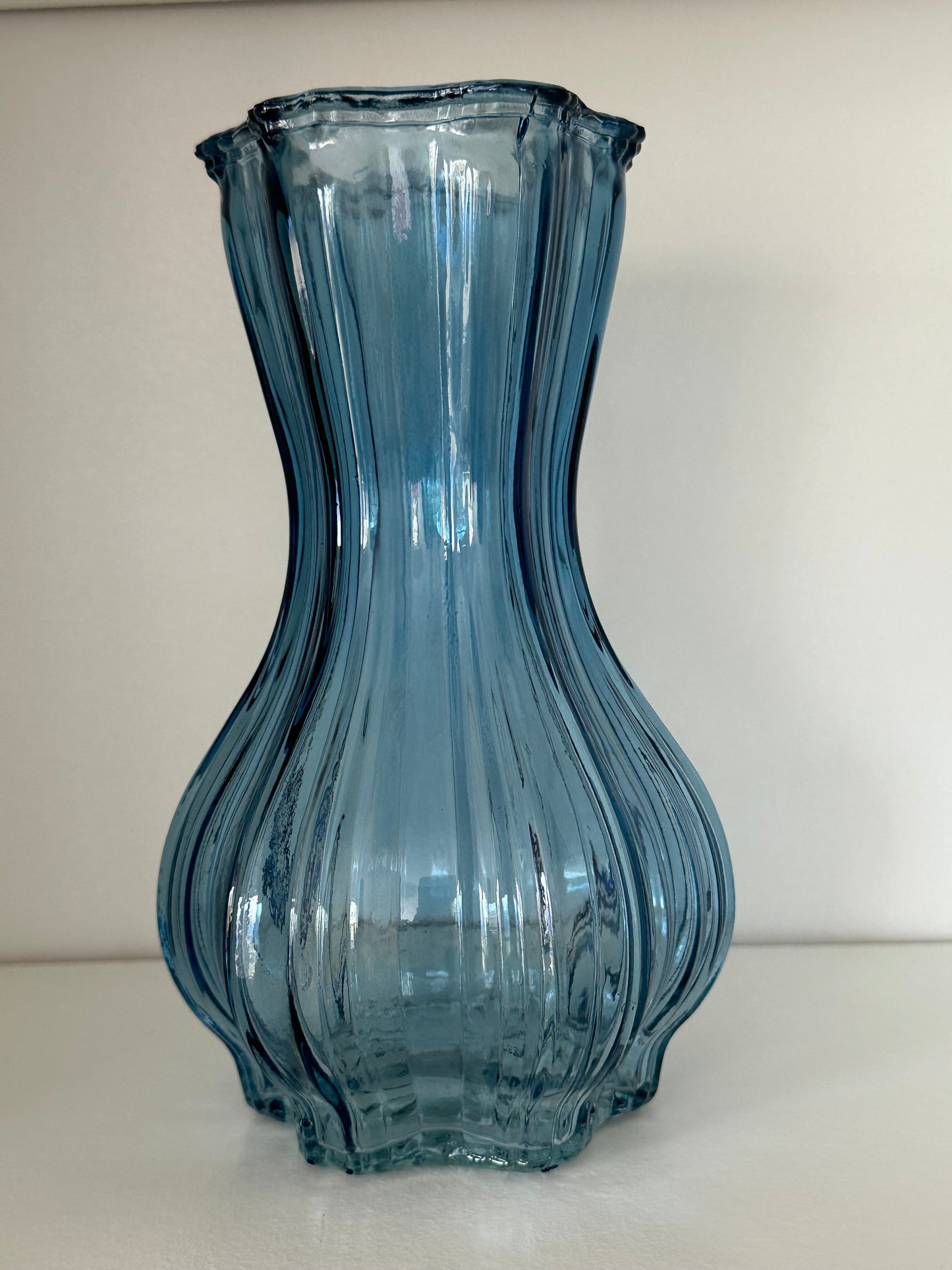 Coloured Glass Textured Vase 21cm