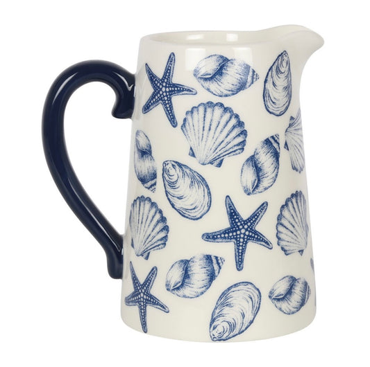 SEASHELL CERAMIC FLOWER JUG