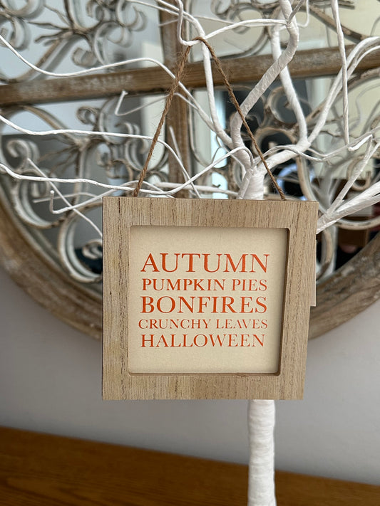 Autumn/Halloween Framed Sign