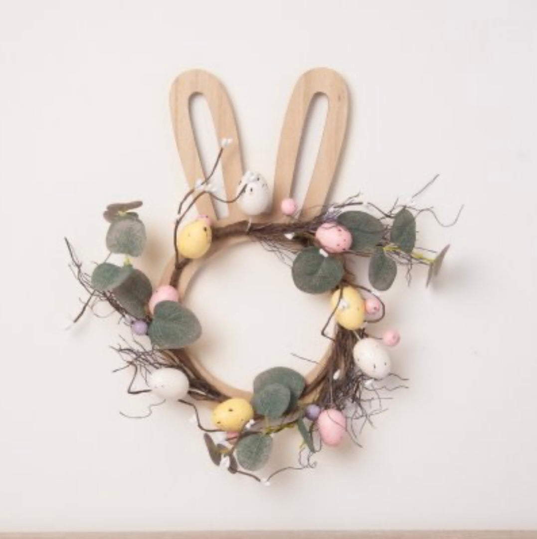 EASTER RABBIT WREATH 29CM