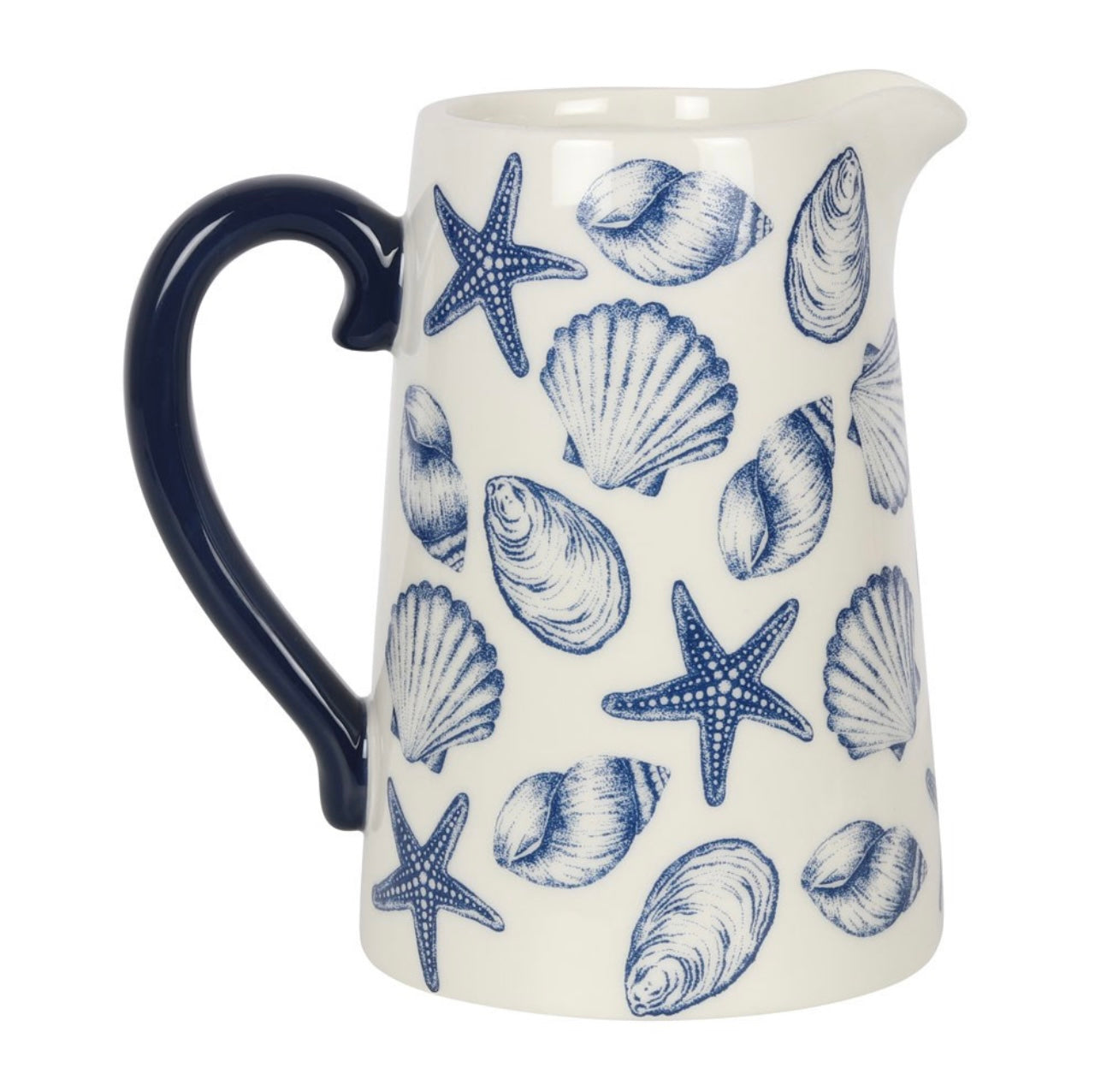 SEASHELL CERAMIC FLOWER JUG