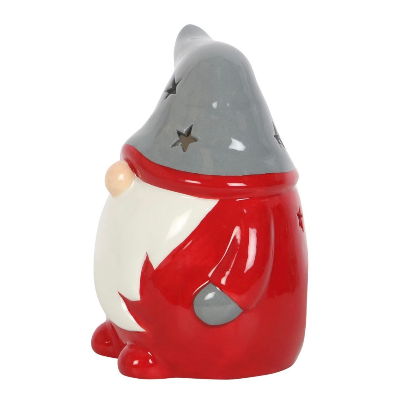 Red & Grey Gonk Tealight Holder