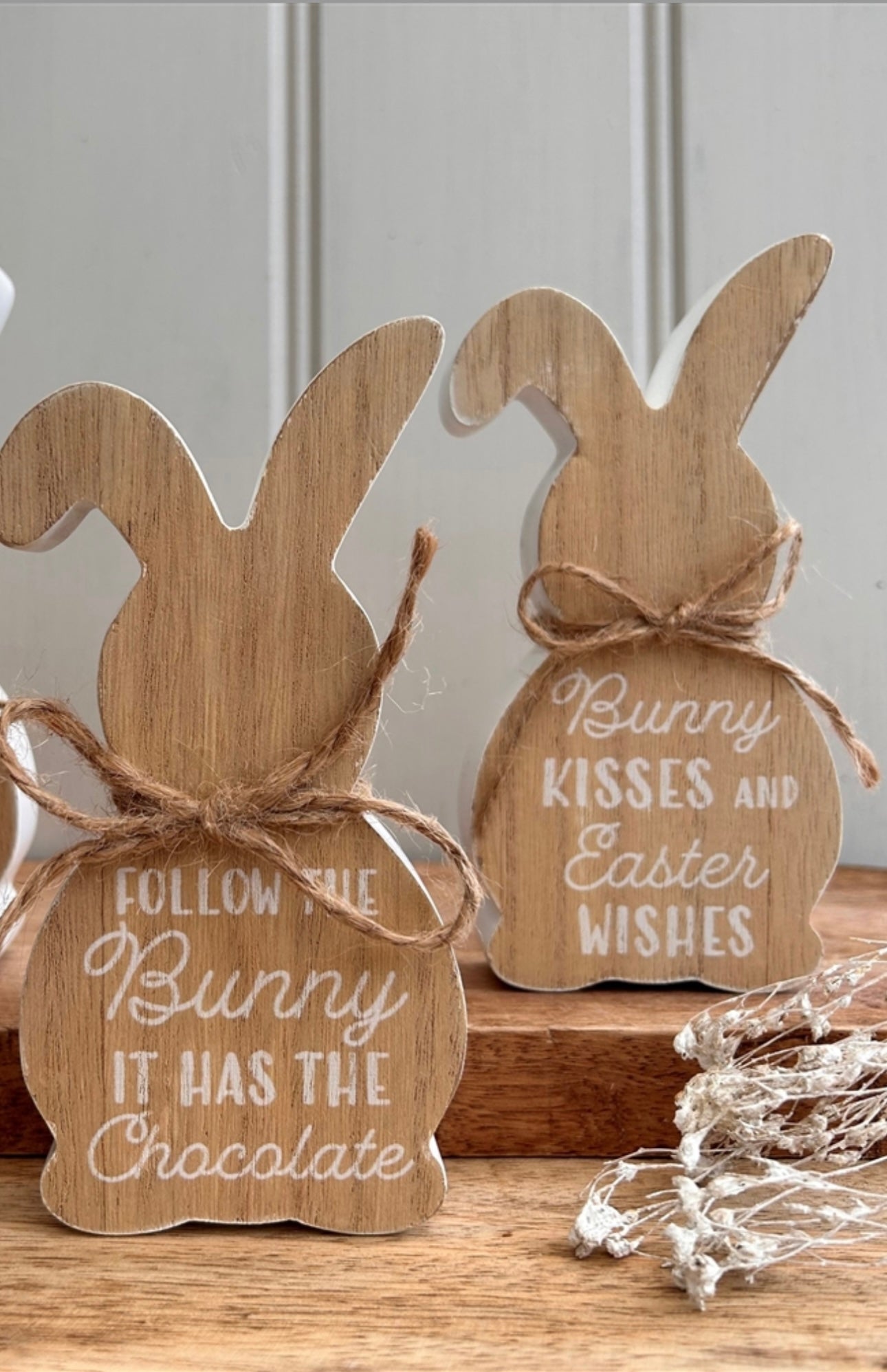 Trio Of Rabbit Plaques with Assorted Sayings