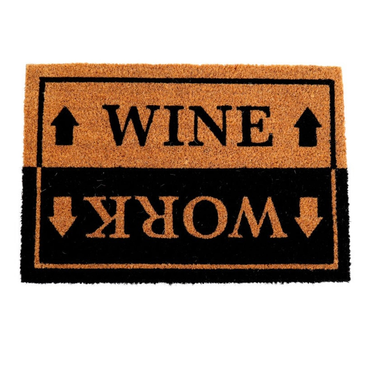 HALF AND HALF WINE/WORK DOORMAT