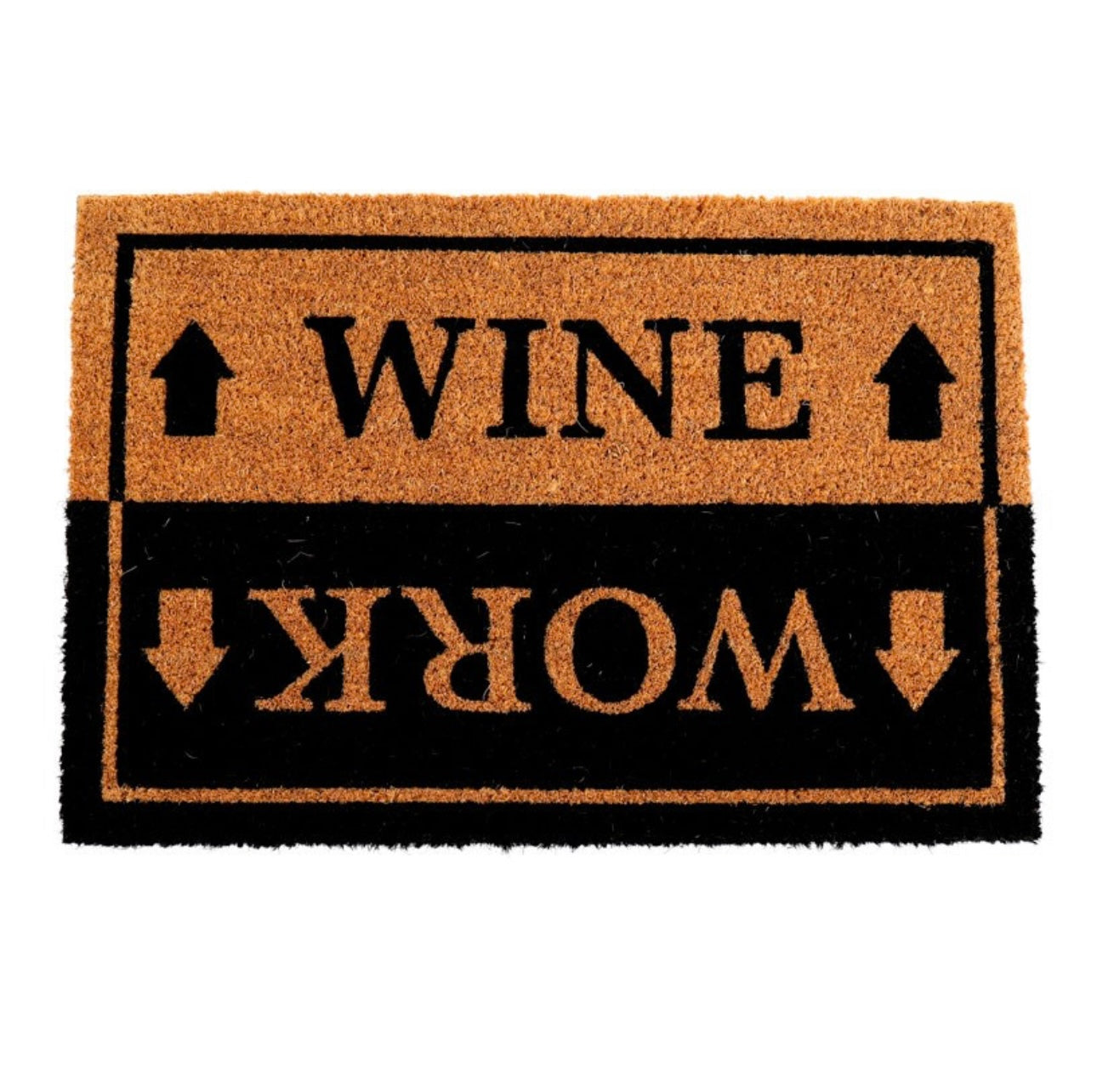 HALF AND HALF WINE/WORK DOORMAT