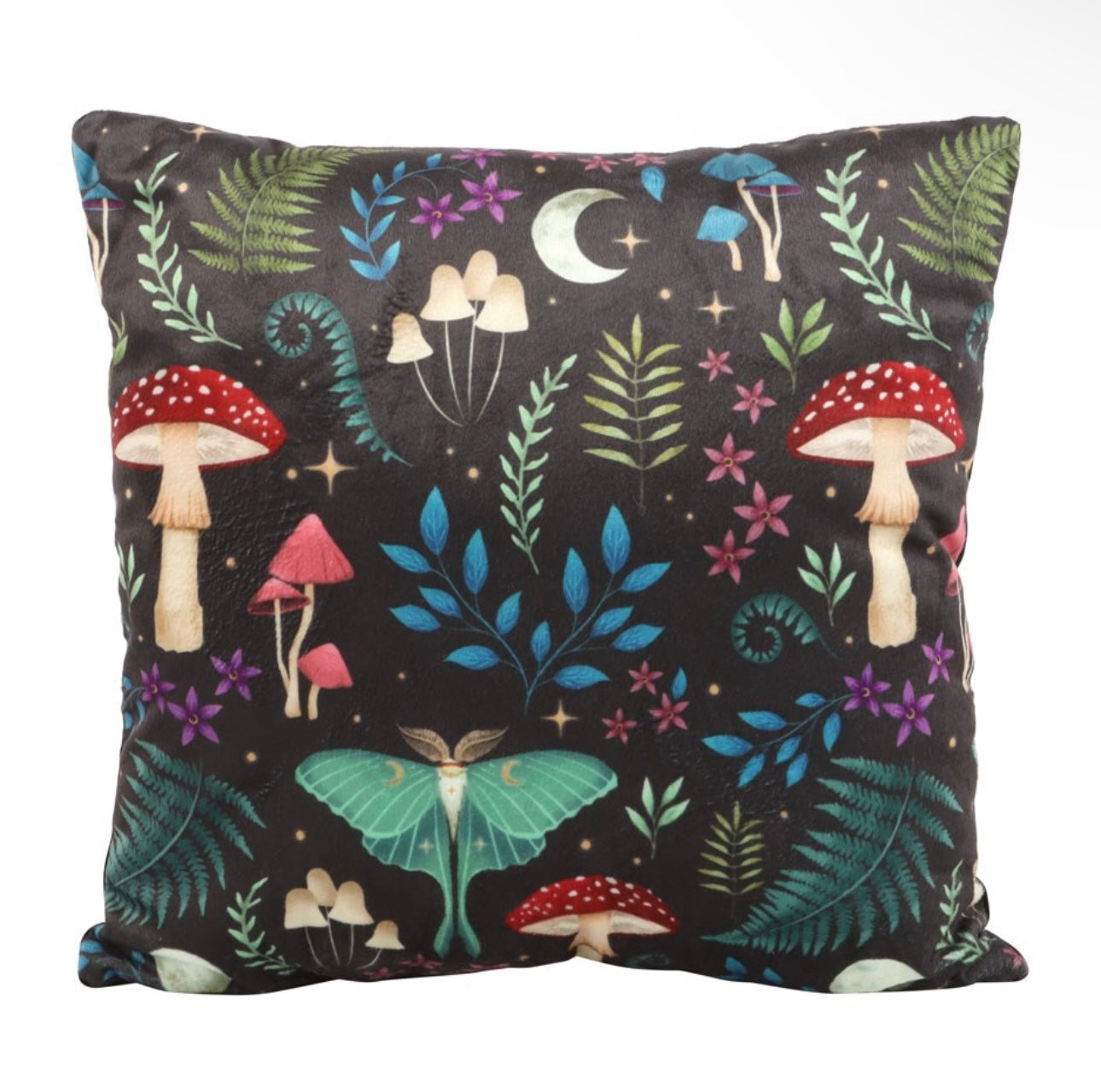 35CM SQUARE DARK FOREST PRINT CUSHION