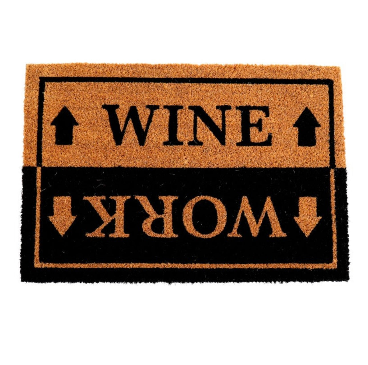 HALF AND HALF WINE/WORK DOORMAT