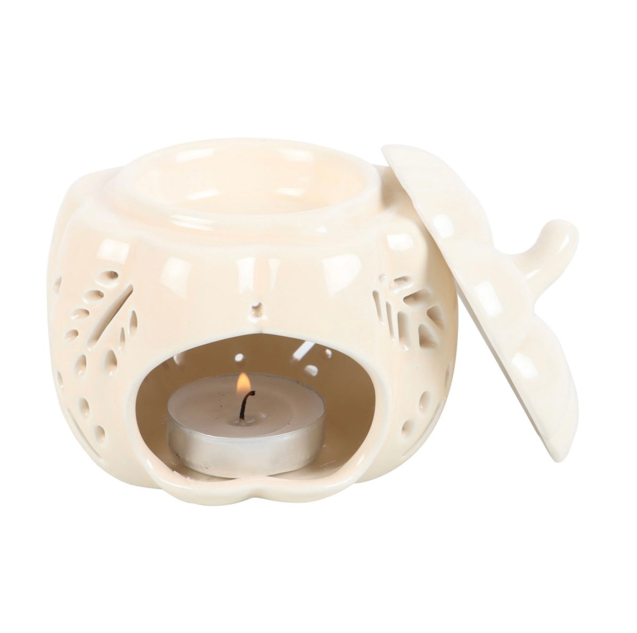 OFF WHITE AUTUMN LEAVES PUMPKIN OIL BURNER