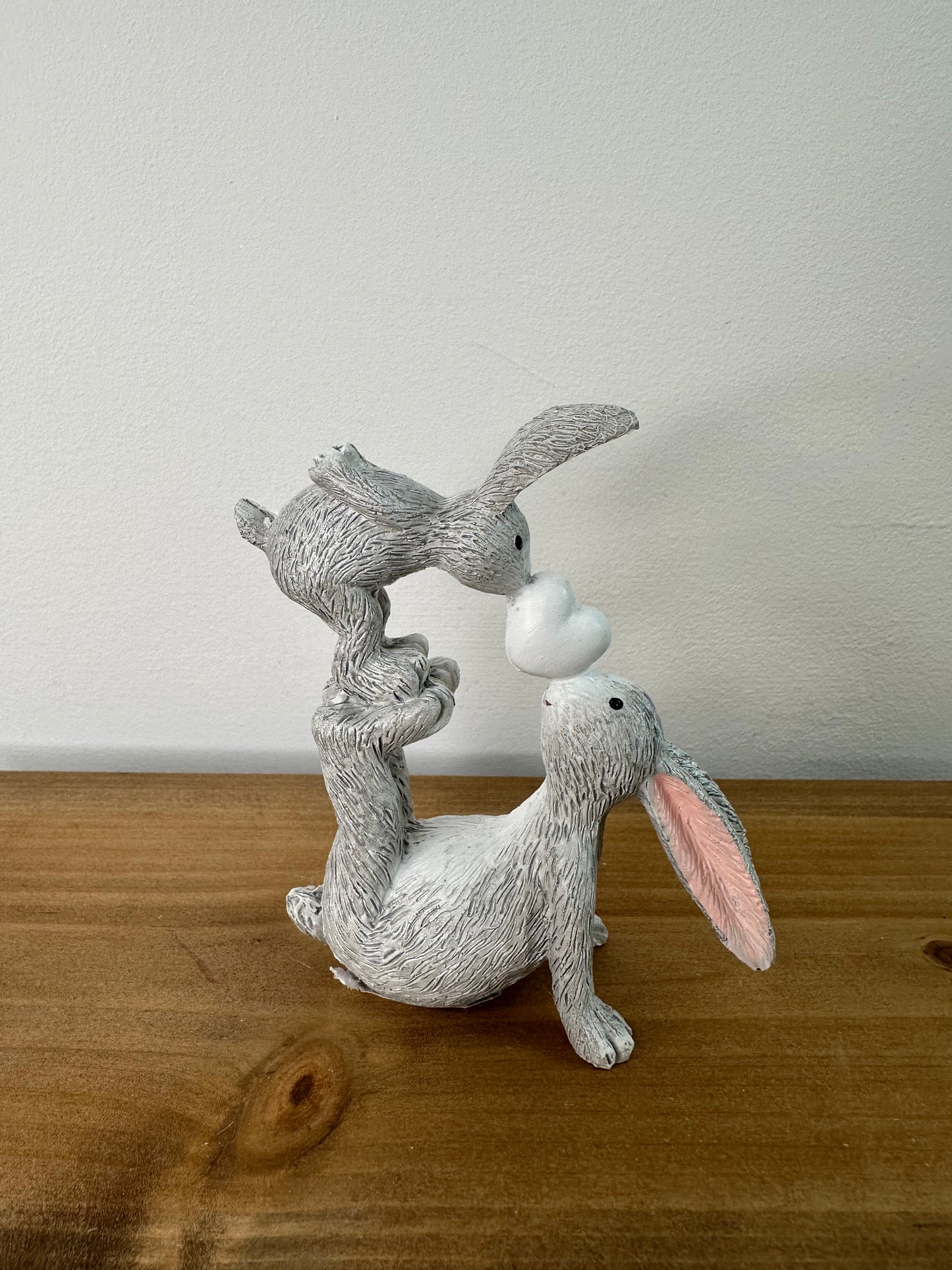 4 Charming Grey Rabbits Bunnies