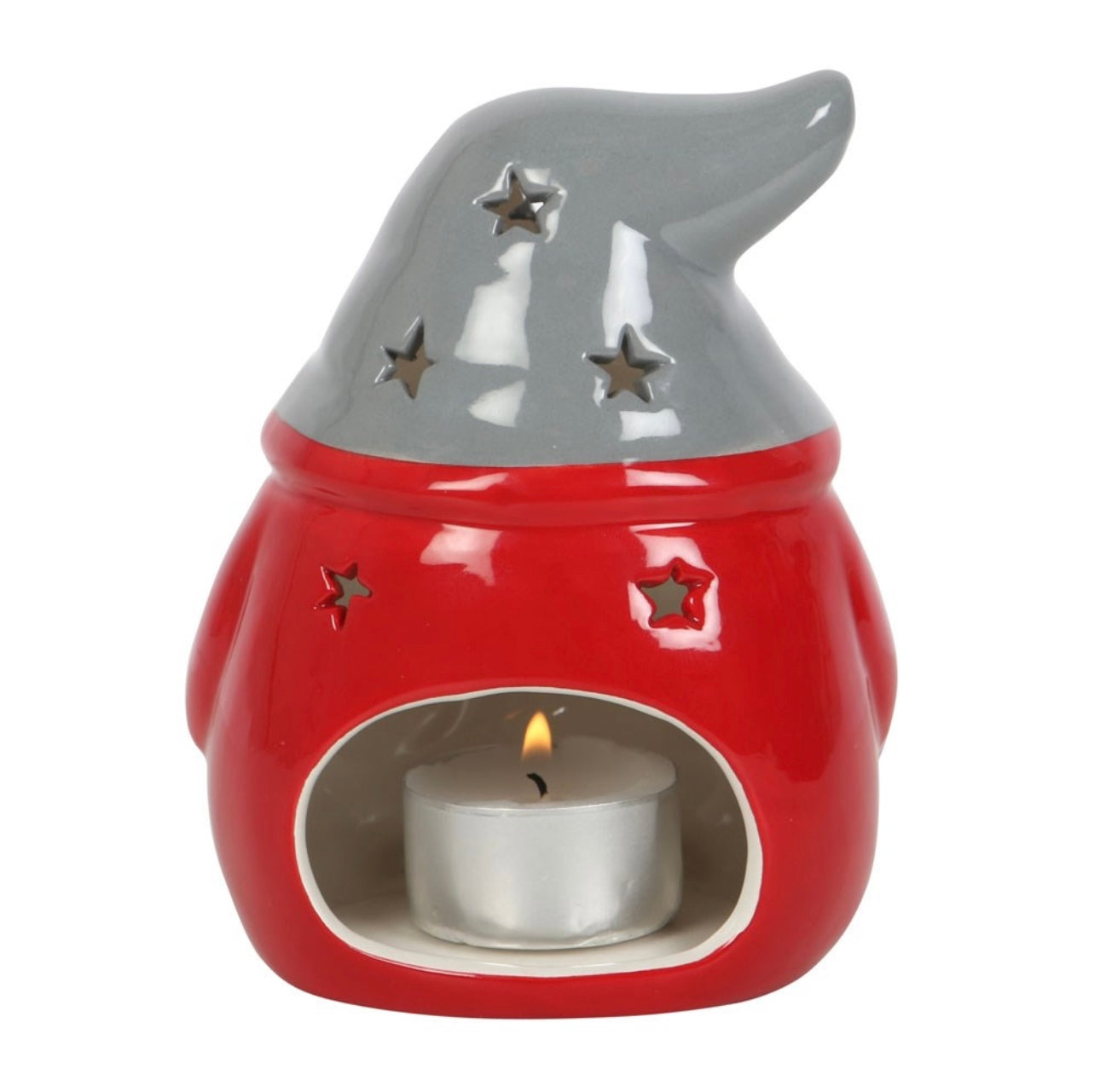 Red & Grey Gonk Tealight Holder