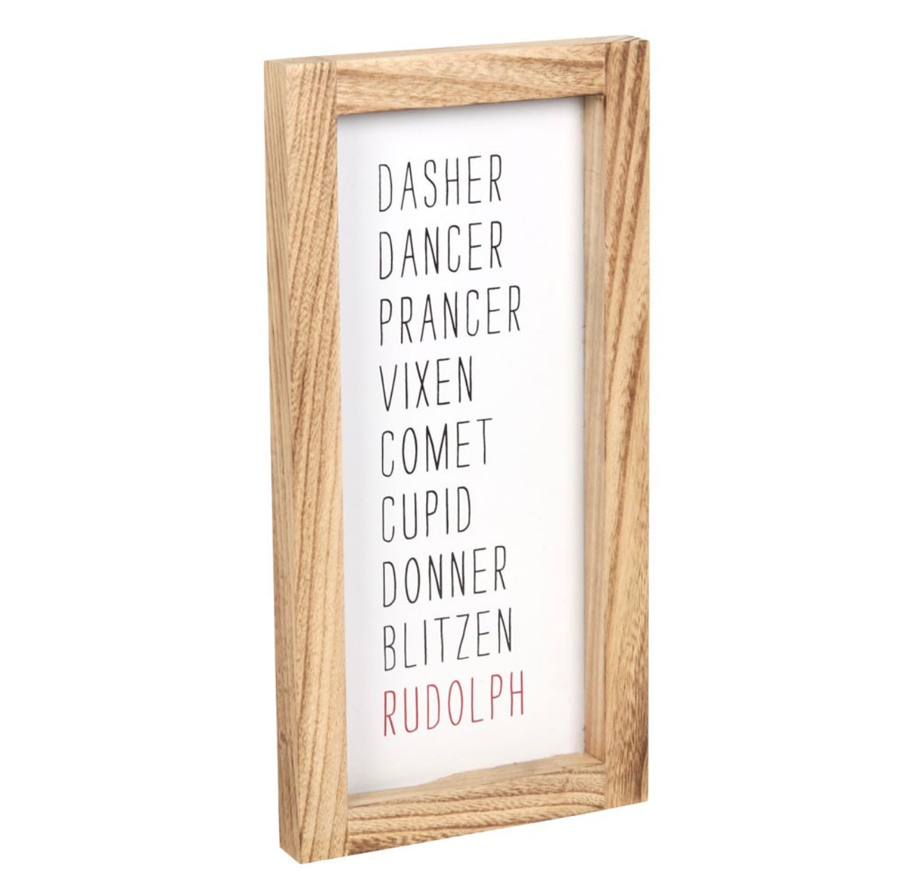 Reindeer Names Wooden Sign