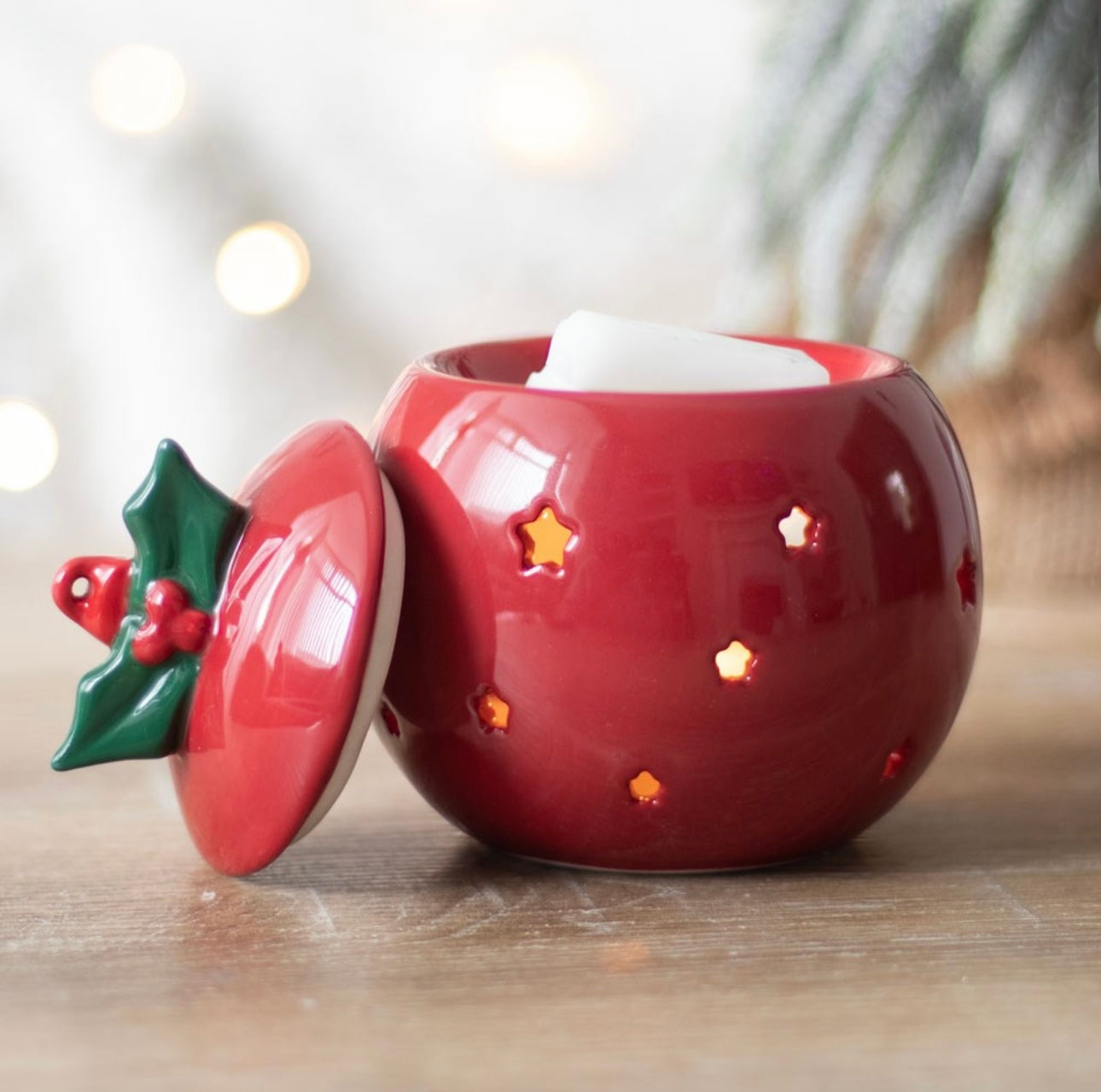 RED BAUBLE WAX or OIL BURNER