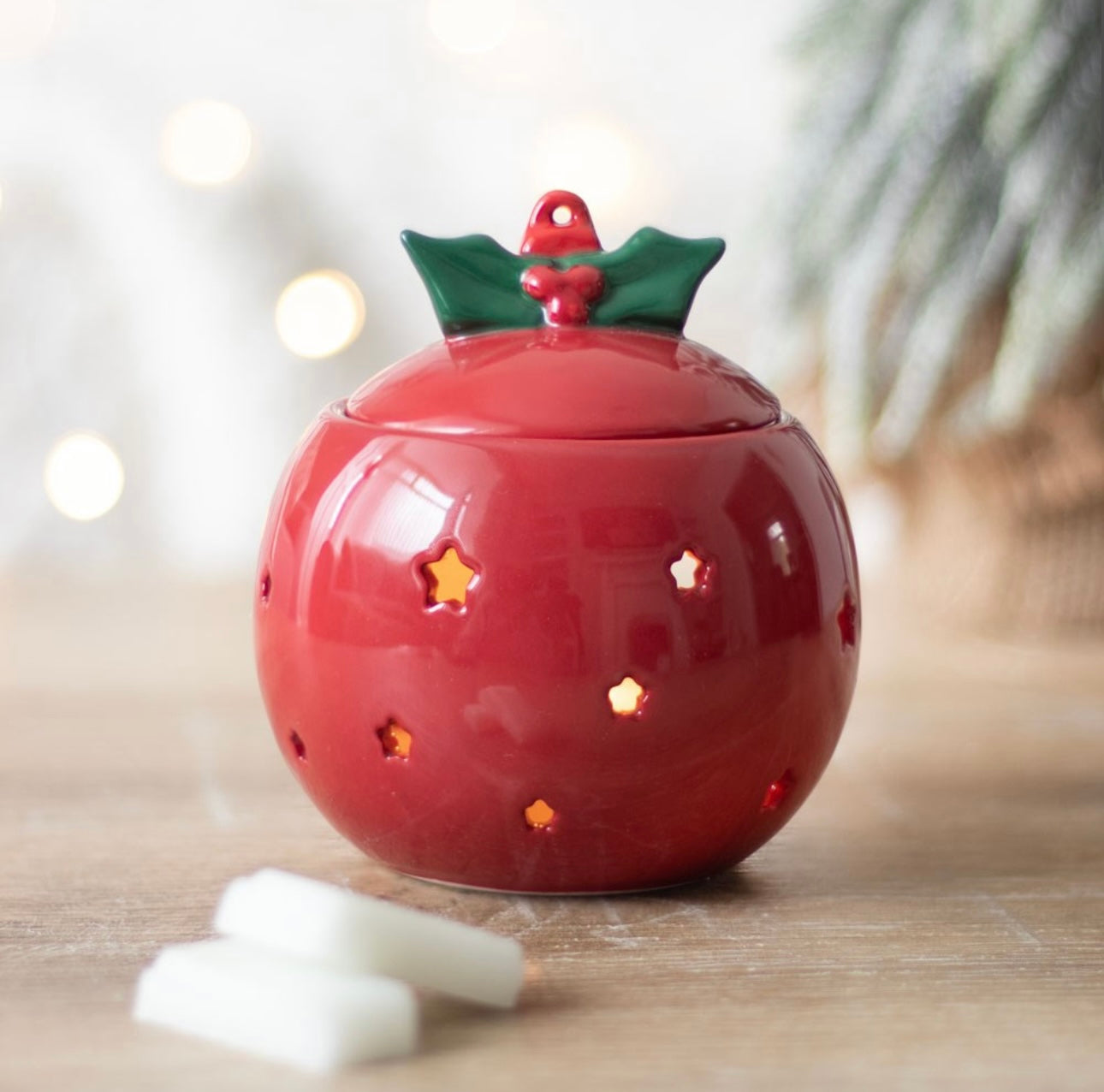 RED BAUBLE WAX or OIL BURNER