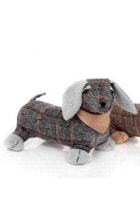 Tweed Sausage Dog Doorstops