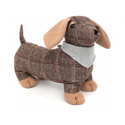 Tweed Sausage Dog Doorstops