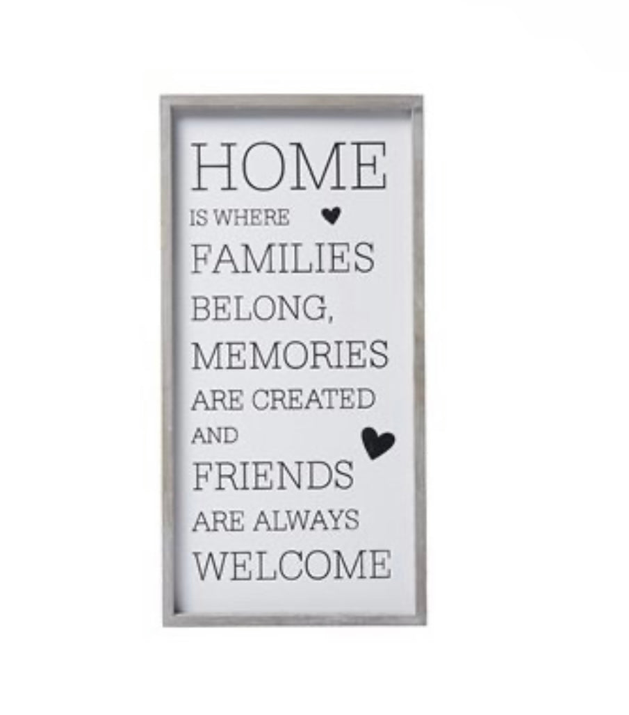 HOME IS WHERE WOODEN PLAQUE