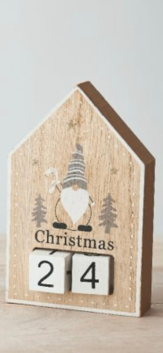 WOODEN CHRISTMAS COUNTDOWN BLOCK