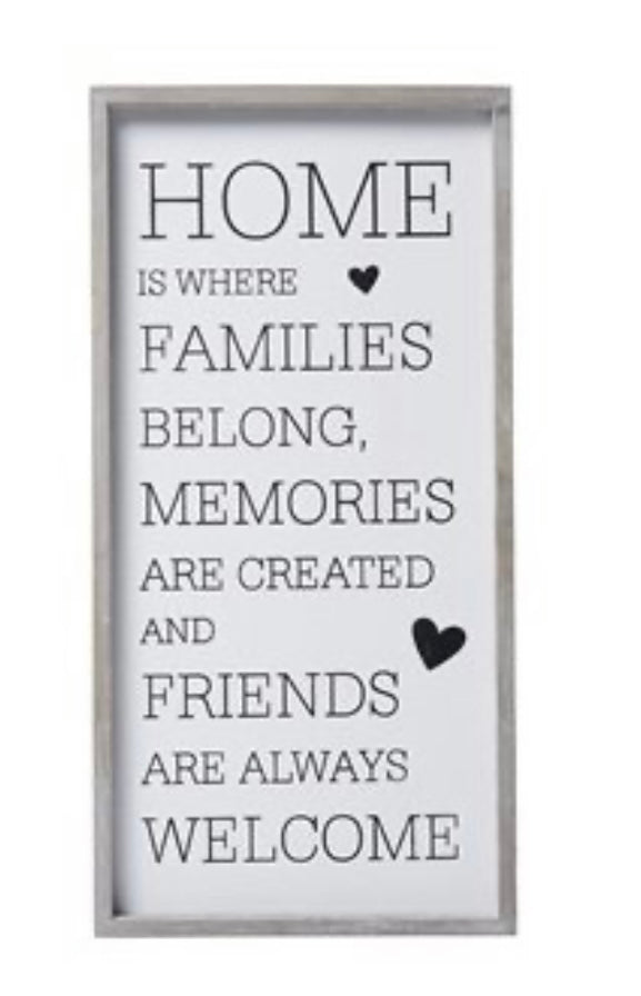 HOME IS WHERE WOODEN PLAQUE