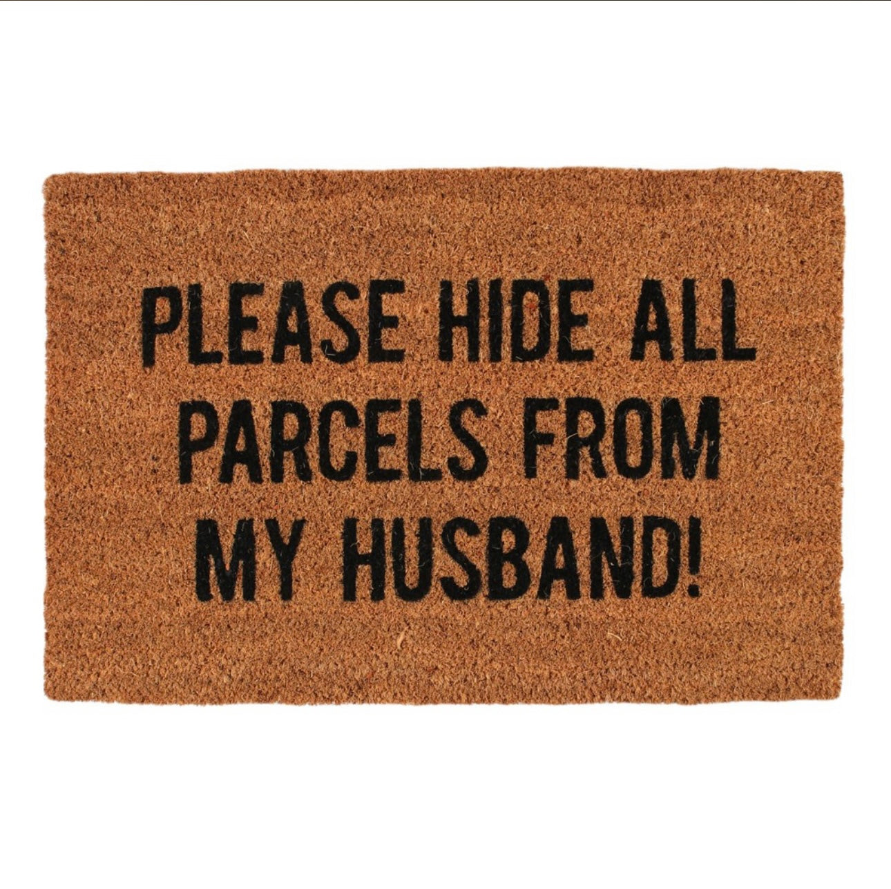 HIDE ALL PARCELS DOORMAT