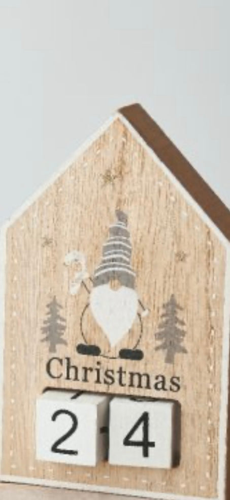 WOODEN CHRISTMAS COUNTDOWN BLOCK