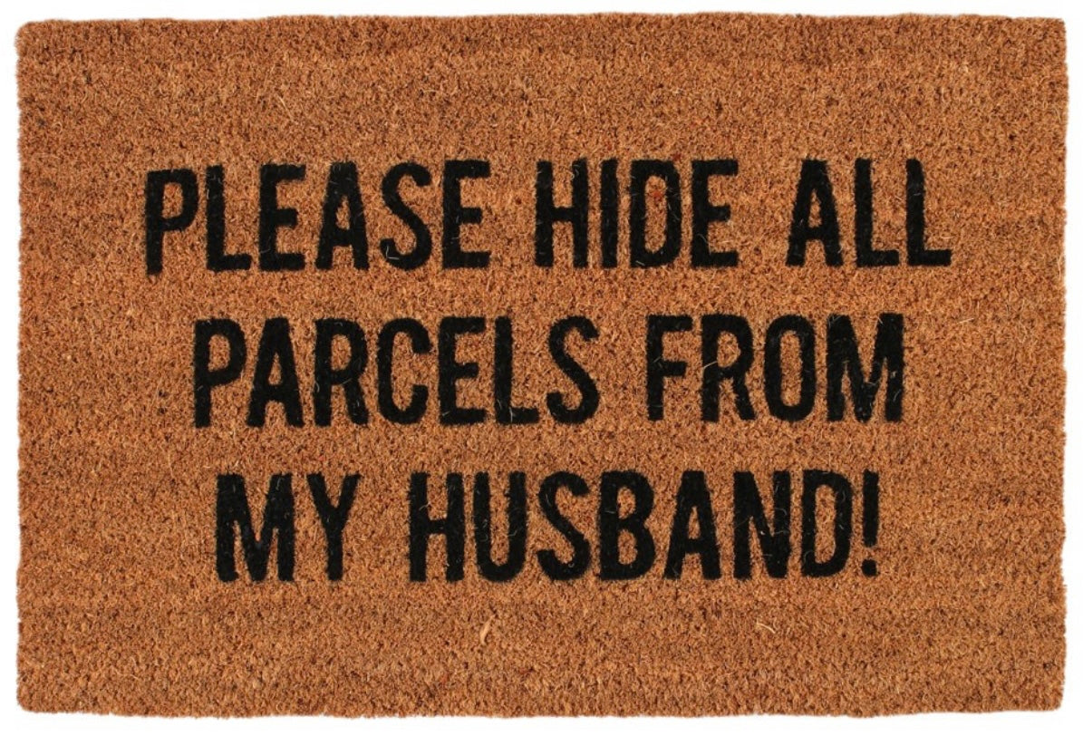 HIDE ALL PARCELS DOORMAT