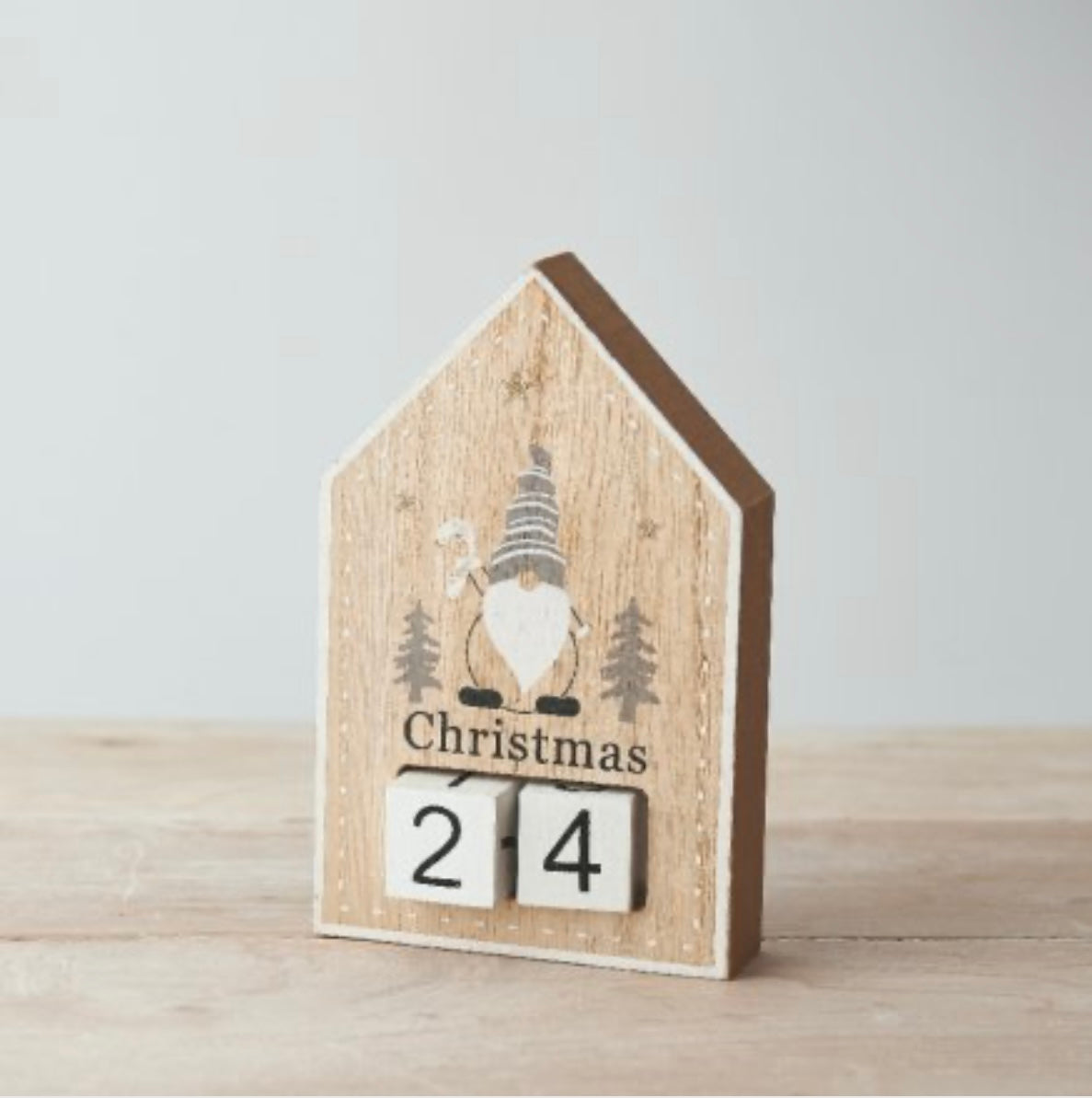 WOODEN CHRISTMAS COUNTDOWN BLOCK