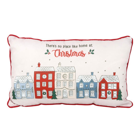 Rectangular Christmas Village Cushion