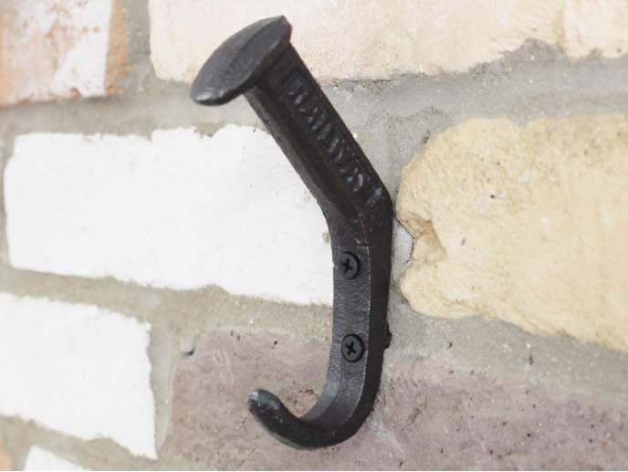 Black Industrial Urban Cast Iron Railway Coat Hook