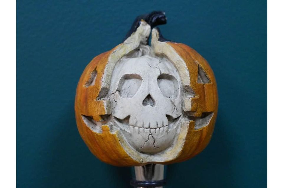 Carved Pumpkin Wine Stopper Halloween