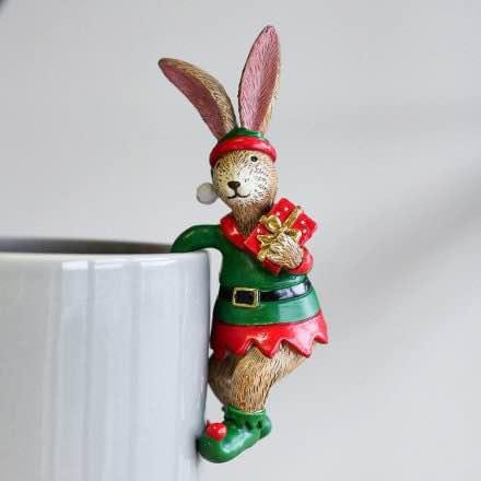 Pot Hanging Christmas Elf Rabbit