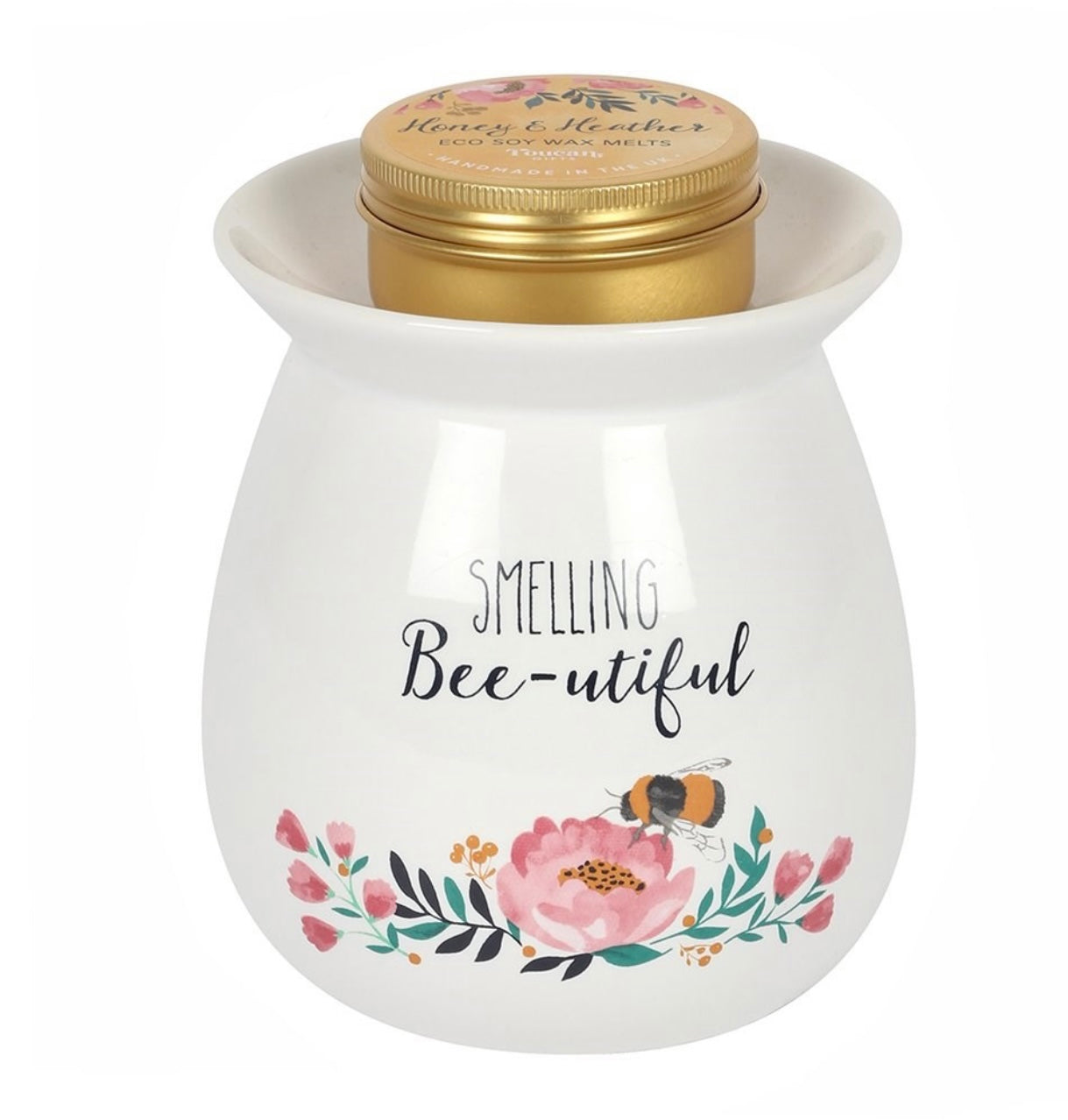 LARGE SMELLING BEE-UTIFUL WAX MELT BURNER GIFT SET