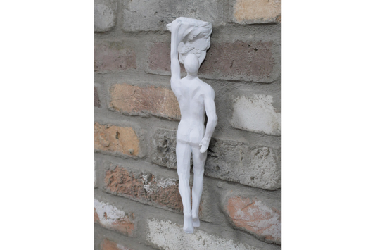 Climbing Man Wall Art Figurine In White