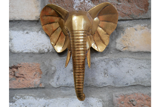 Gold Coloured Elephant Head