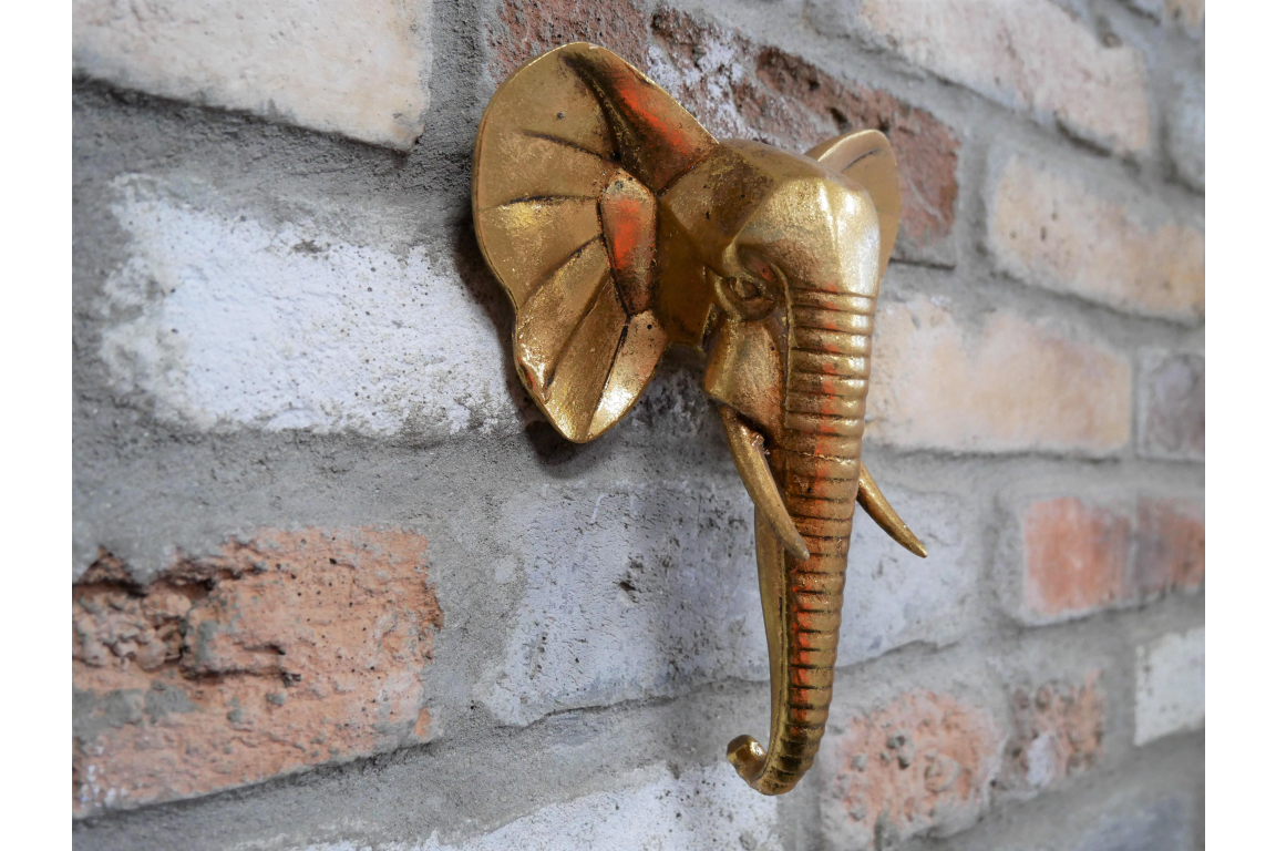 Gold Coloured Elephant Head